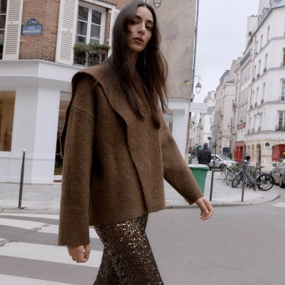 Zara Sweaters - ZARA CARDIGAN SCARF